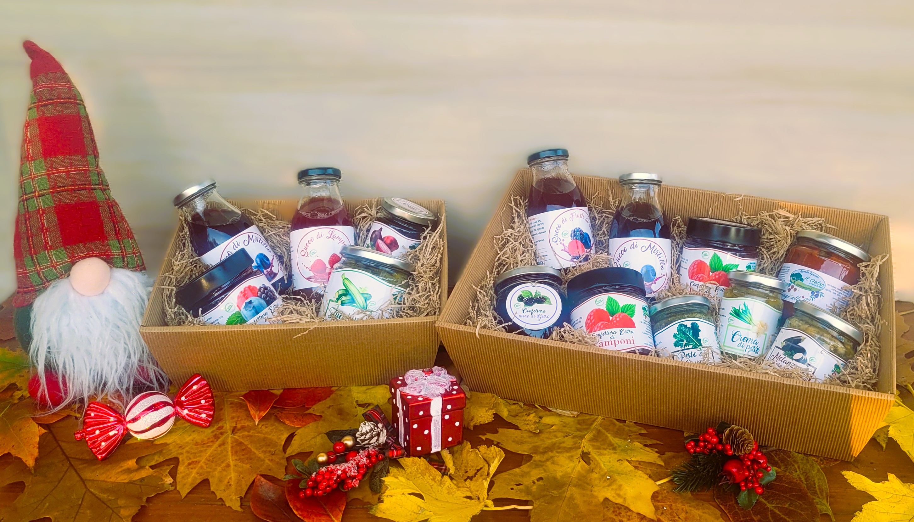 Cesto regalo natalizio artigianale